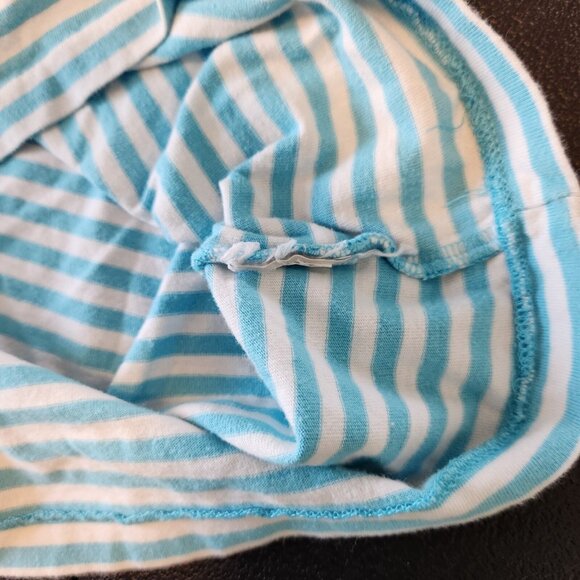 Polo Ralph Lauren‎ V-Neck T-Shirt Girls Large Striped Turquoise White Stripe EUC - Picture 6 of 9